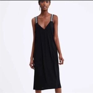 Zara Women's ZARA Black Gold White CONTRASTING STRAPS
Dress S
